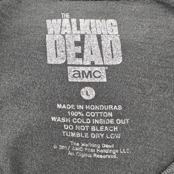 The Walking Dead Shirt Mens Large Black Graphic Print Negan Lucille You Are Mine - Picture 3 of 14